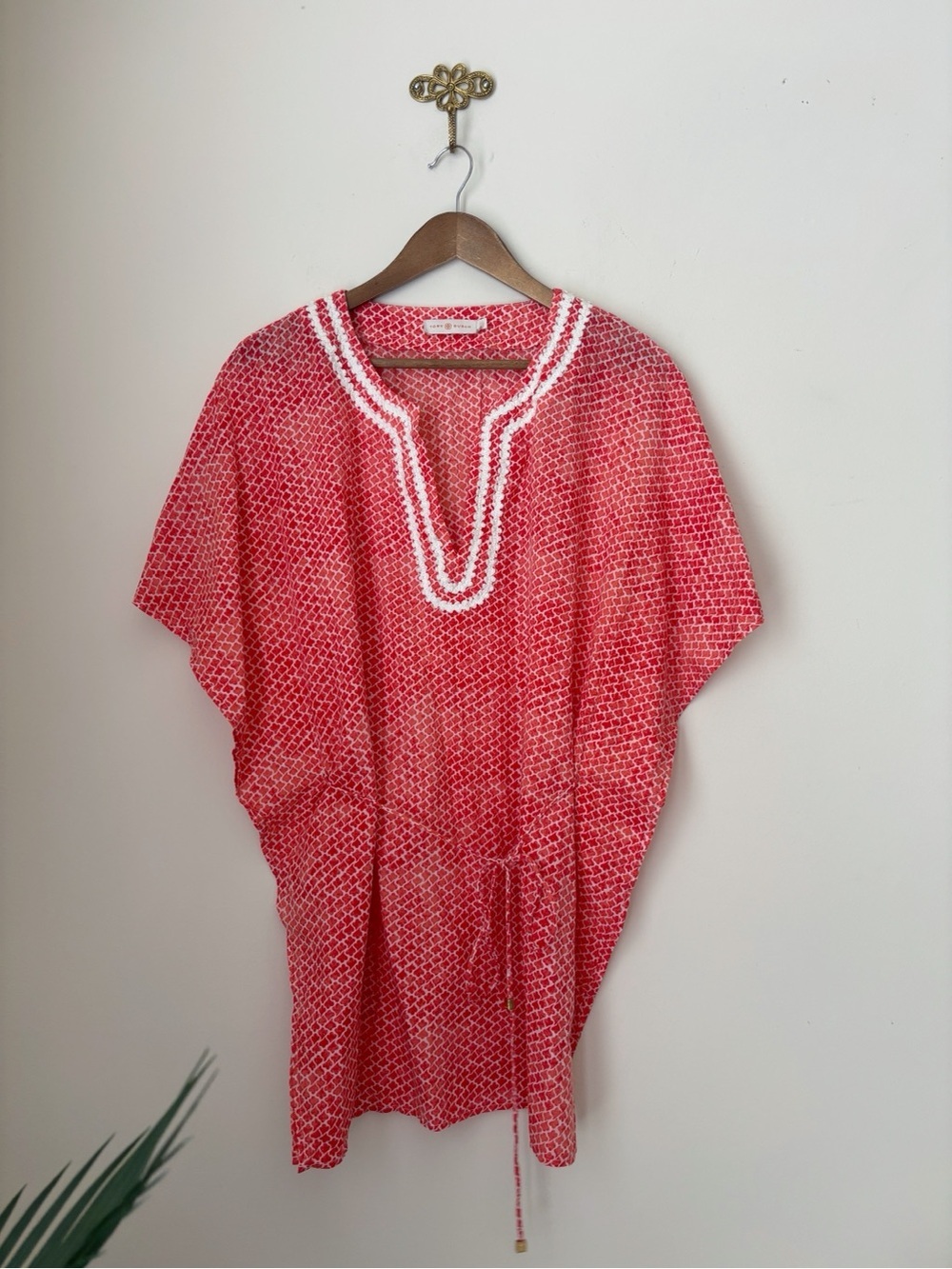 Tory Burch Tiger Lily Savu Beach Tunic Swim Coverup Small Resortwear